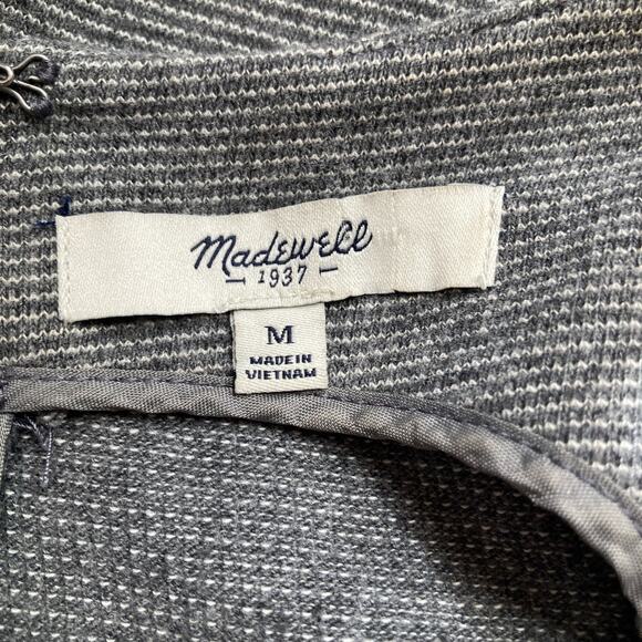 Madewell 100% Cotton Knit Mini Dress Size M Gray - Picture 6 of 6